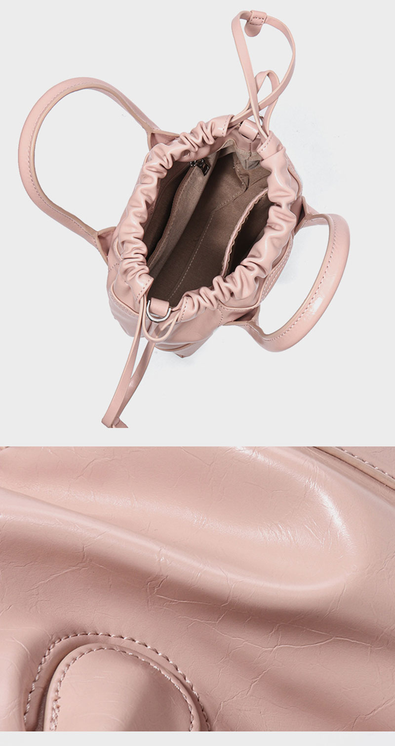 Stylish pink PU leather crossbody shoulder bag for fashionable ladies