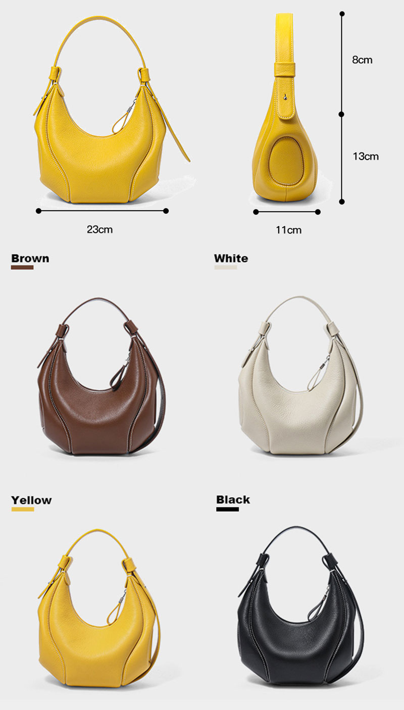 Luxurious Cowhide Leather Shoulder Bag for Daily Essentials