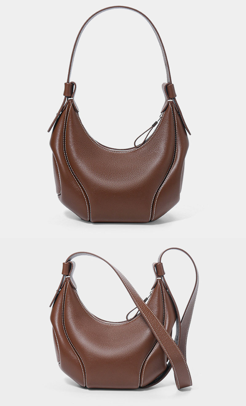 Luxurious Cowhide Leather Shoulder Bag for Daily Essentials