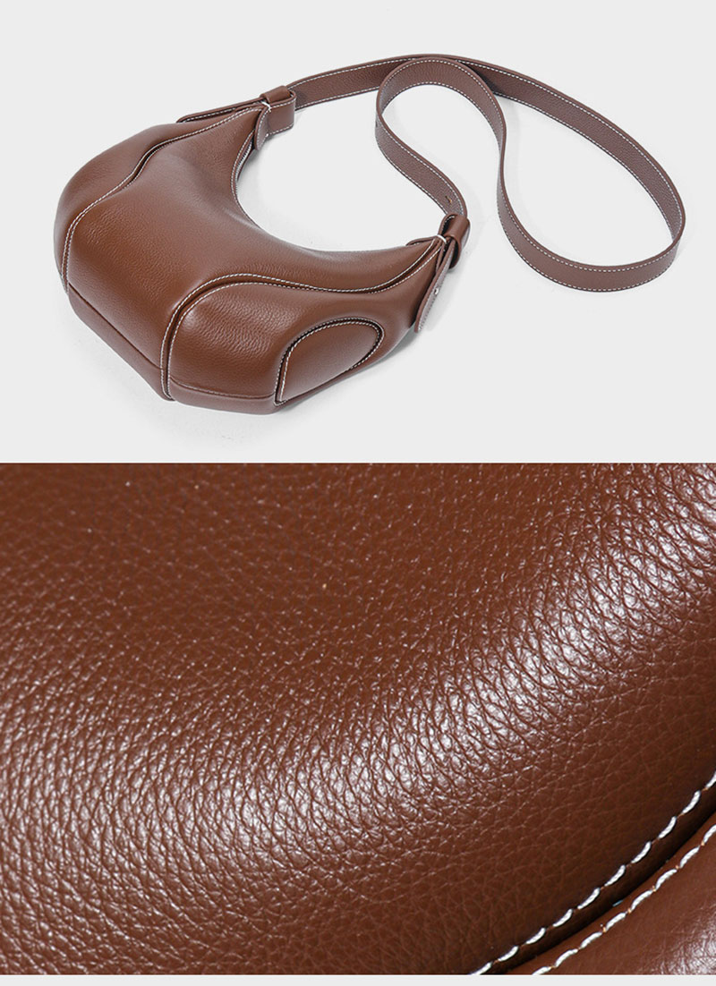 Luxurious Cowhide Leather Shoulder Bag for Daily Essentials