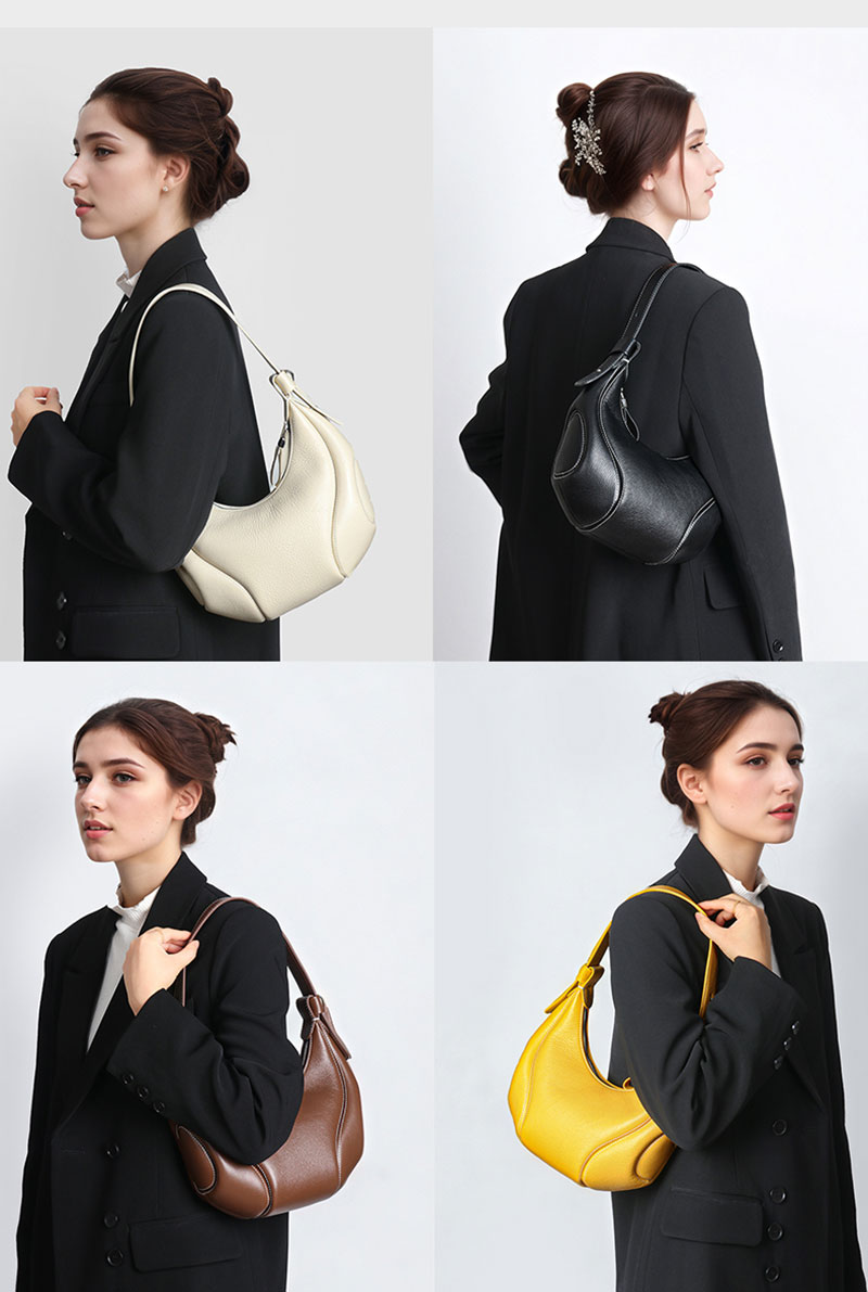 Luxurious Cowhide Leather Shoulder Bag for Daily Essentials