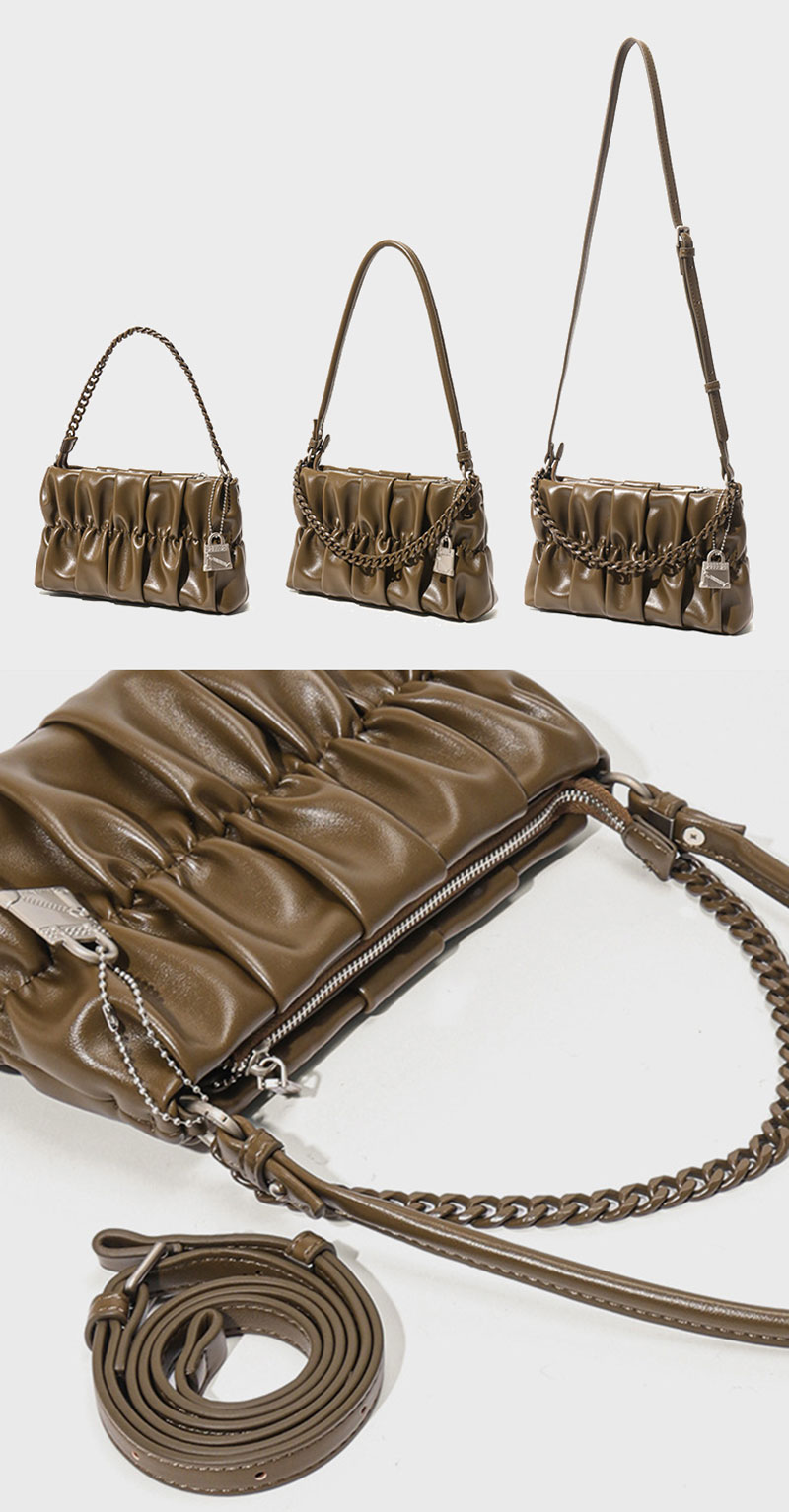 Fashionable Designer Leather Shoulder Bag with Chain Strap