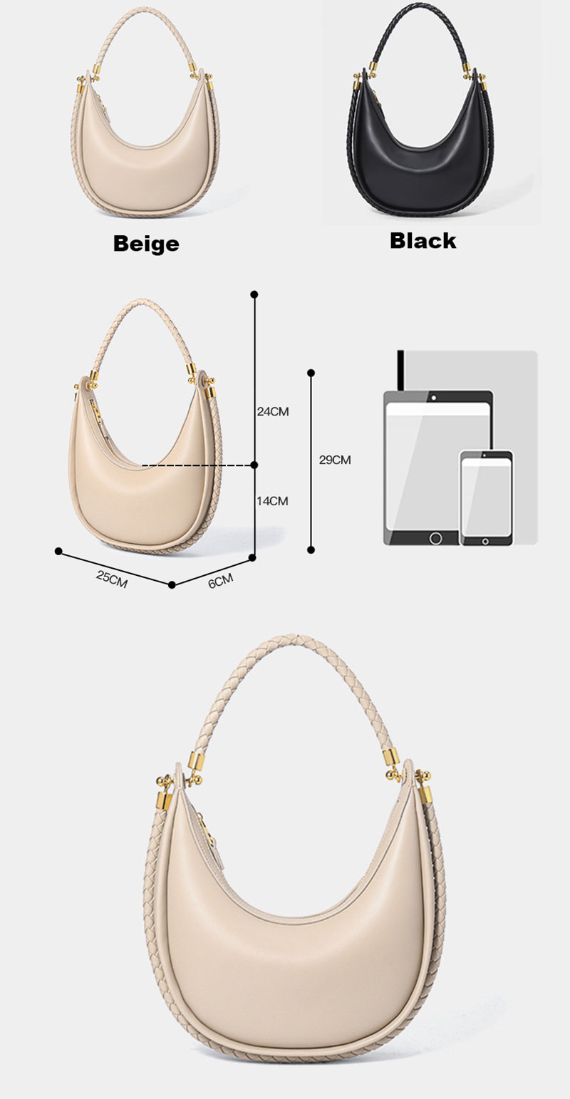 Stylish Cowhide Leather Dumpling Crossbody Shoulder Bag for Women