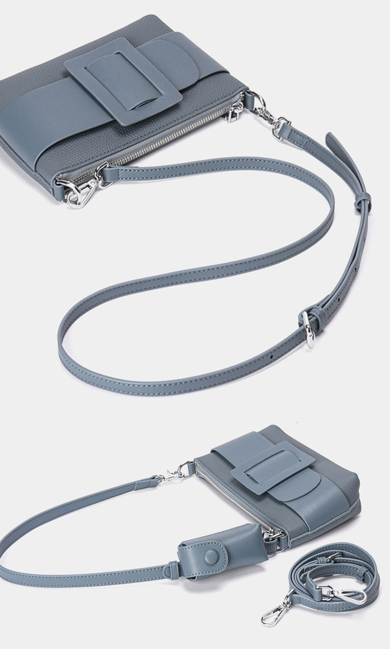 Stylish Leather Shoulder Bag for Women with Lipstick Compartment