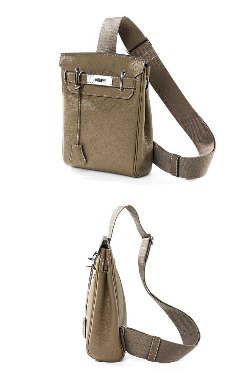 High End Designer Pebbled Leather Crossbody Bag for Men and Women