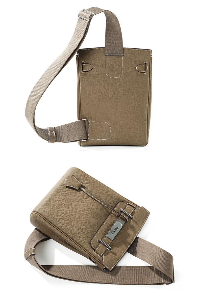 High End Designer Pebbled Leather Crossbody Bag for Men and Women