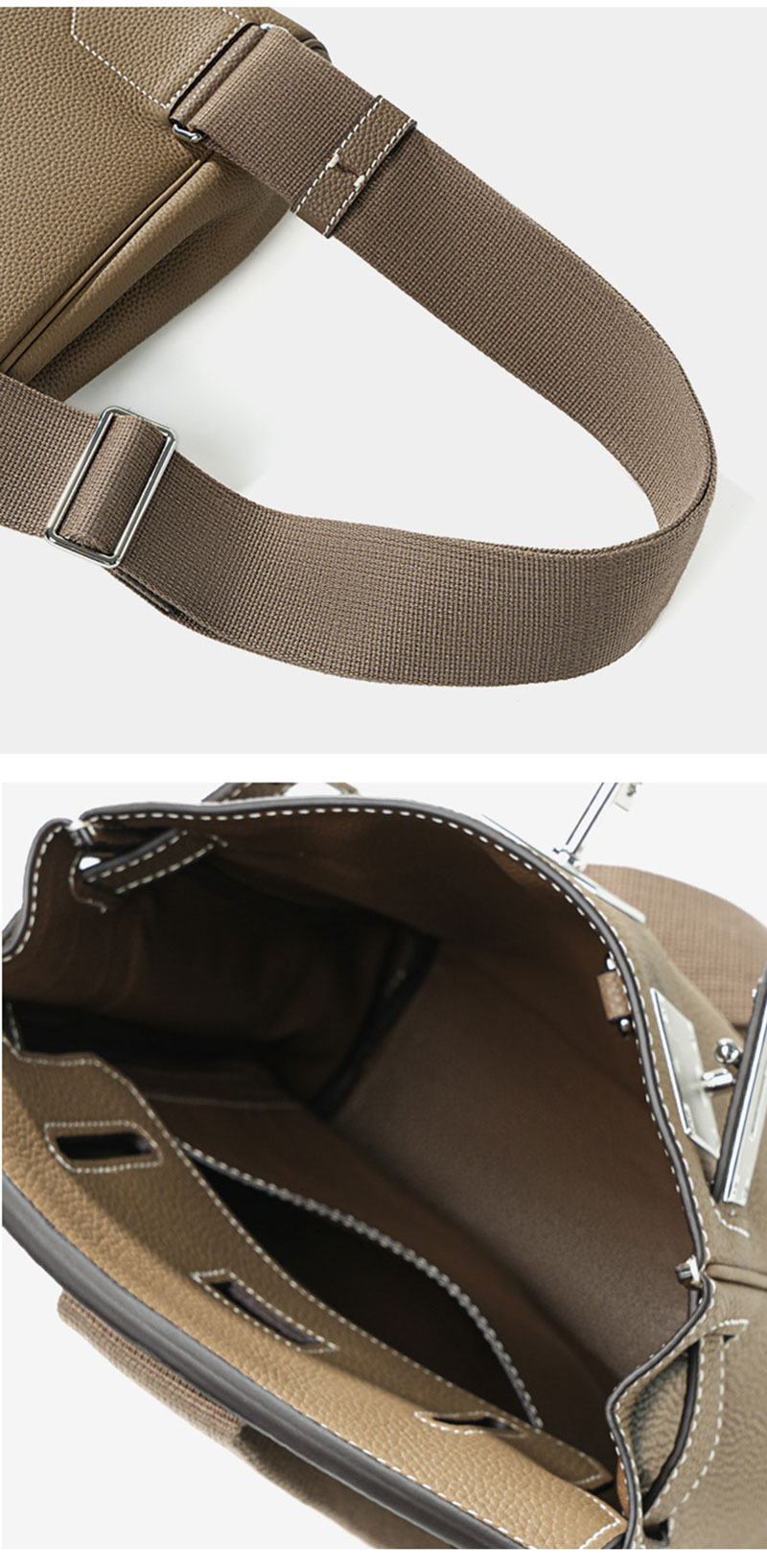 High End Designer Pebbled Leather Crossbody Bag for Men and Women