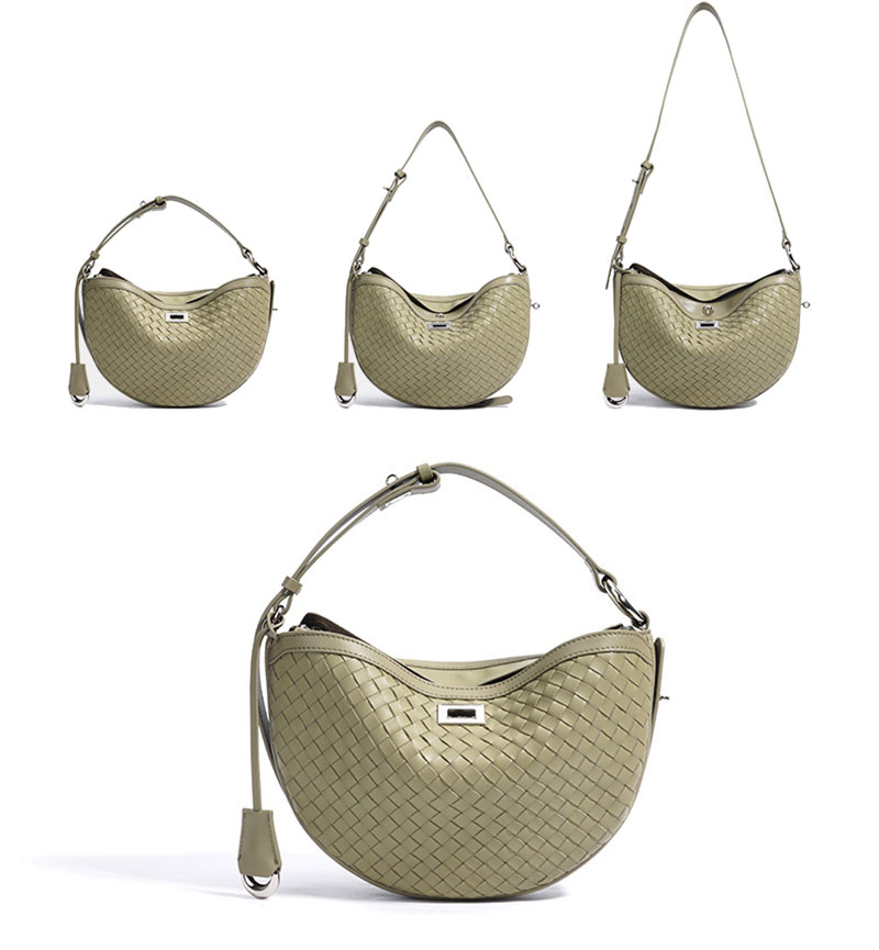 Chic Woven Leather Handbag Shoulder Bag for Trendy Women