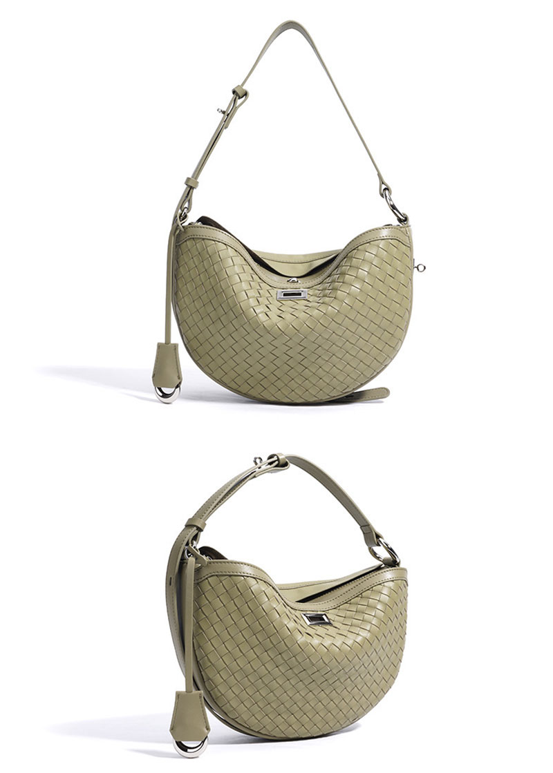 Chic Woven Leather Handbag Shoulder Bag for Trendy Women
