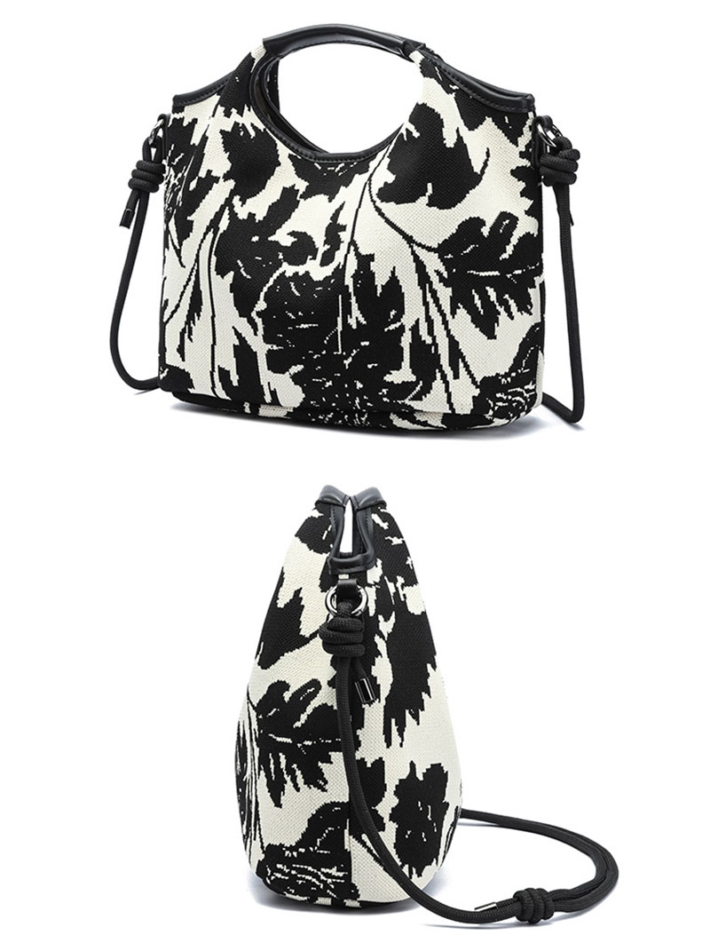 New Arrivel Flower Flyknit Women Tote Bag with Long Shoulder Strap