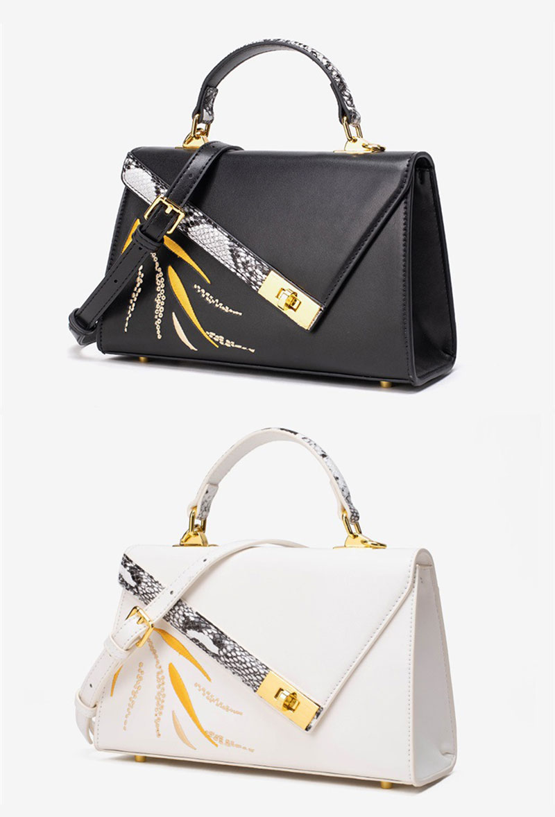 Custom Design Embroidery PU Leather Crossbody Shoulder Bag for Women