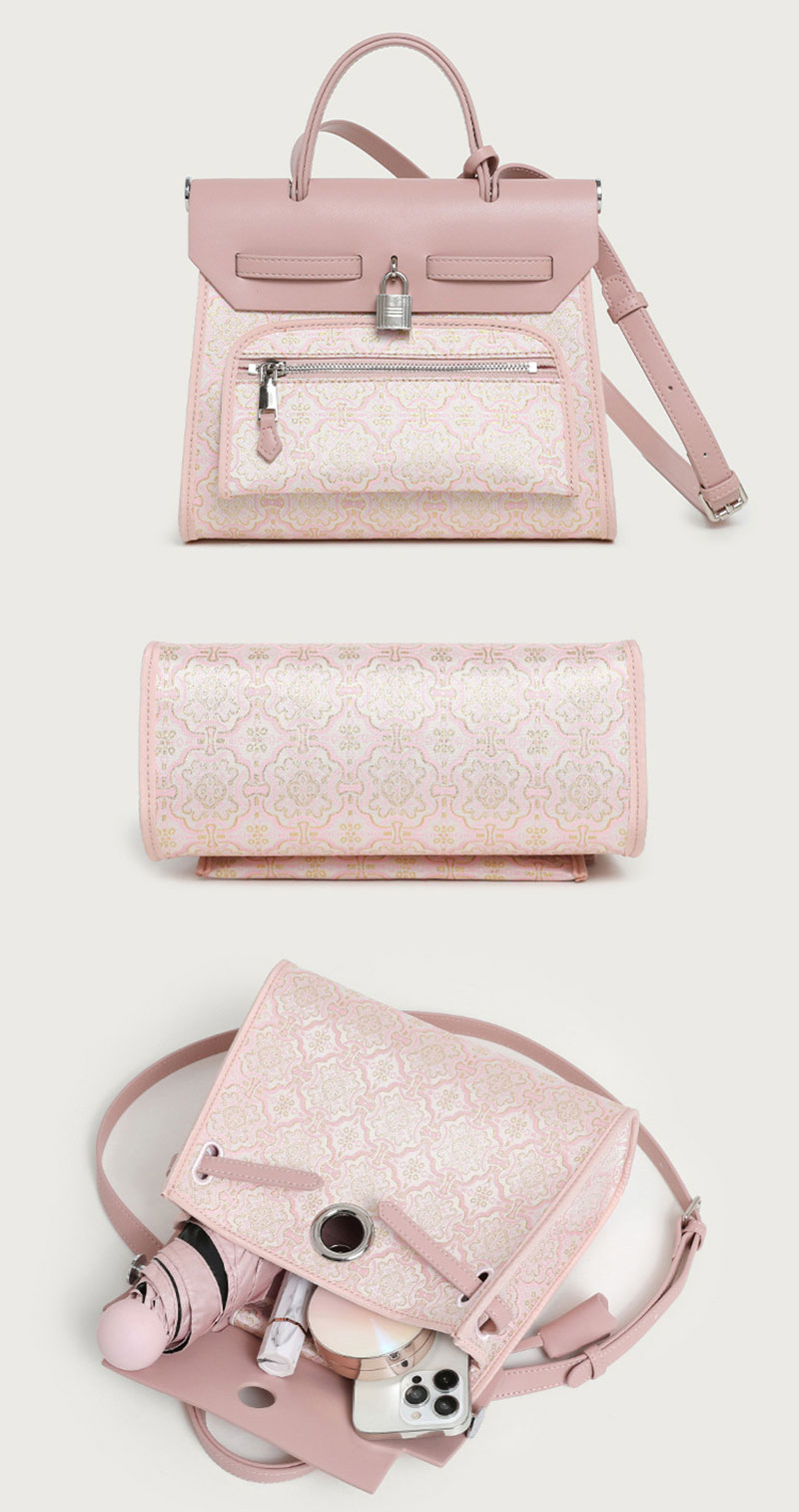 Stylish Women's PU Shoulder Bag with Unique Jacquard Design