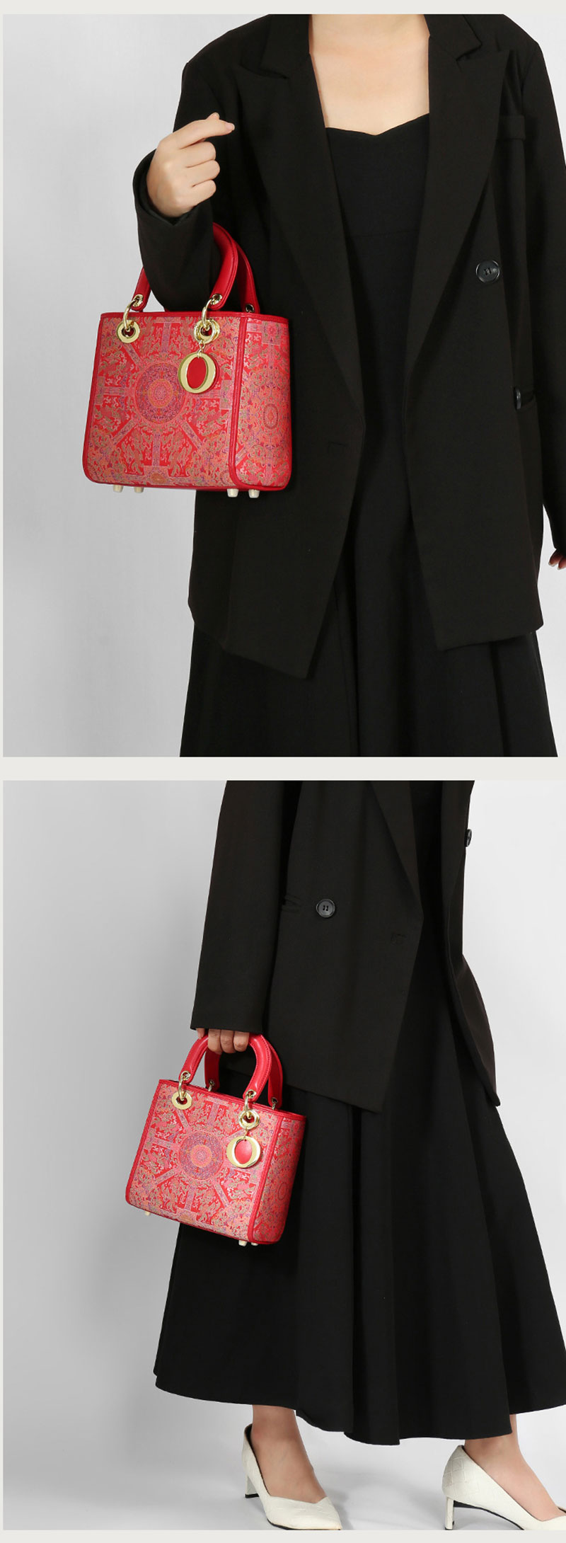 Elegant Women's Red PU Handbag Perfect for Party Nights