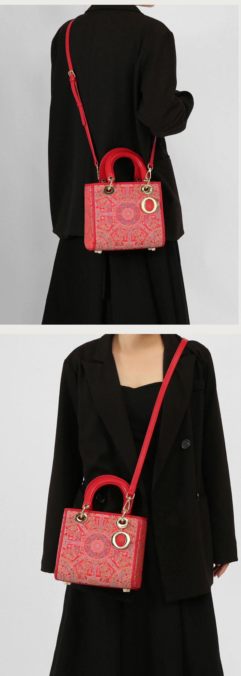 Elegant Women's Red PU Handbag Perfect for Party Nights