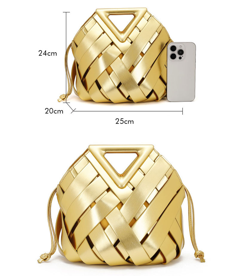 New Arrivel Woven PU Leather Women Hand Bag with Shoulder Strap