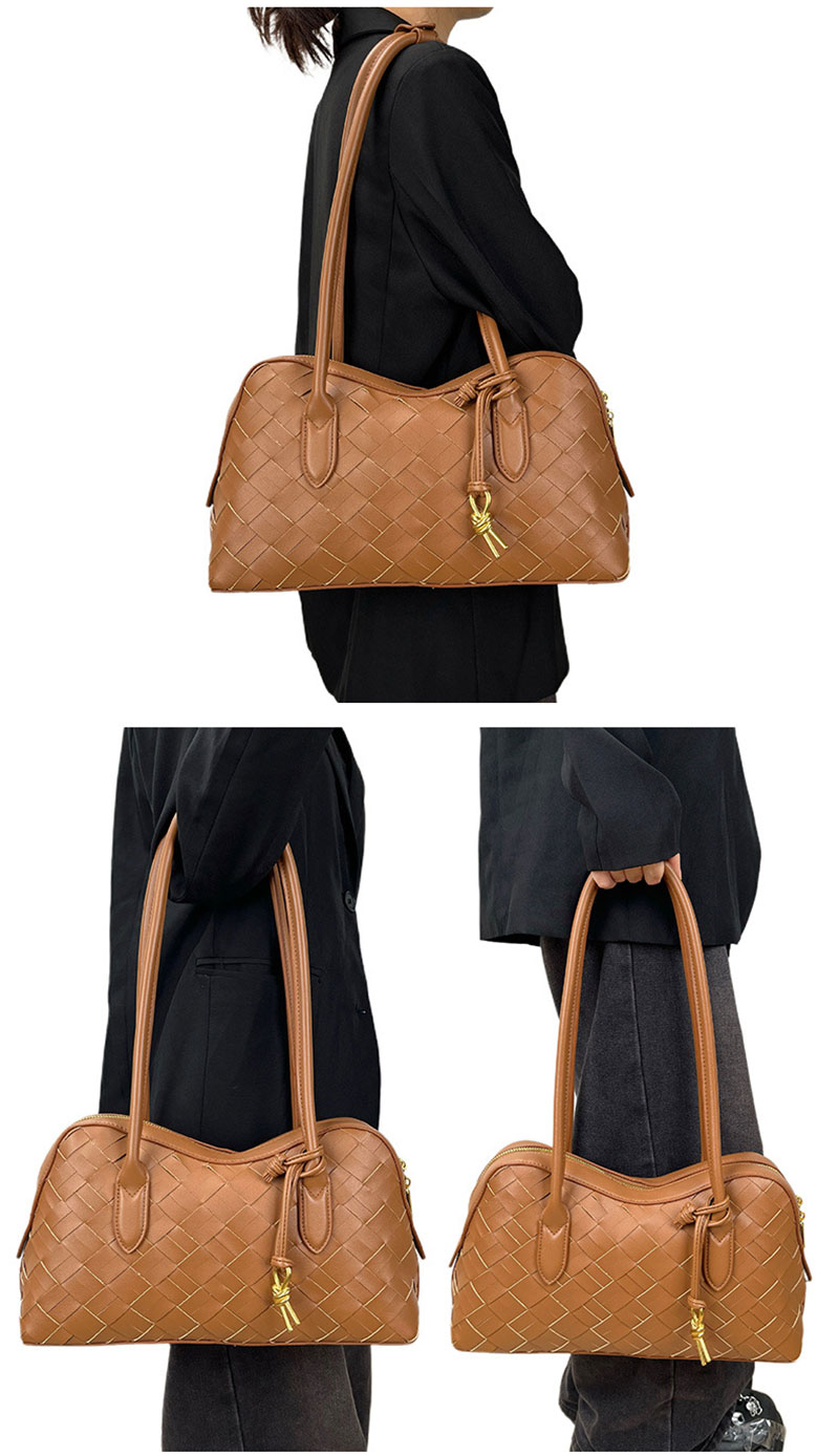 Luxury Designer Woven Leather Shoulder Bag Women Purse