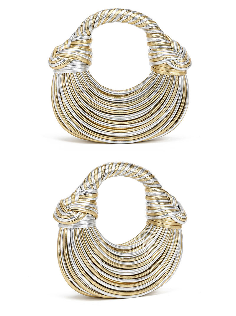 Elegant Customizable Gold PU Handbag for Trendy Women