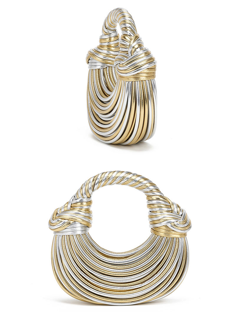 Elegant Customizable Gold PU Handbag for Trendy Women