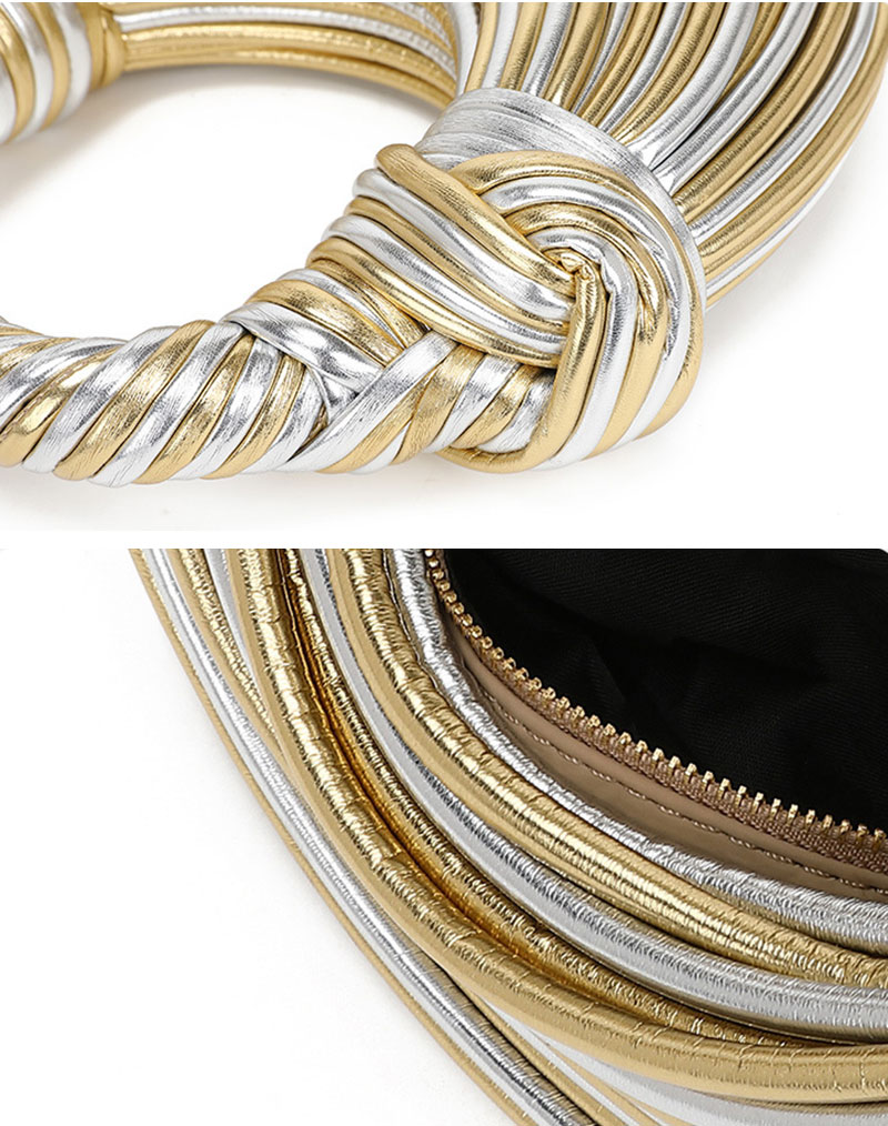 Elegant Customizable Gold PU Handbag for Trendy Women