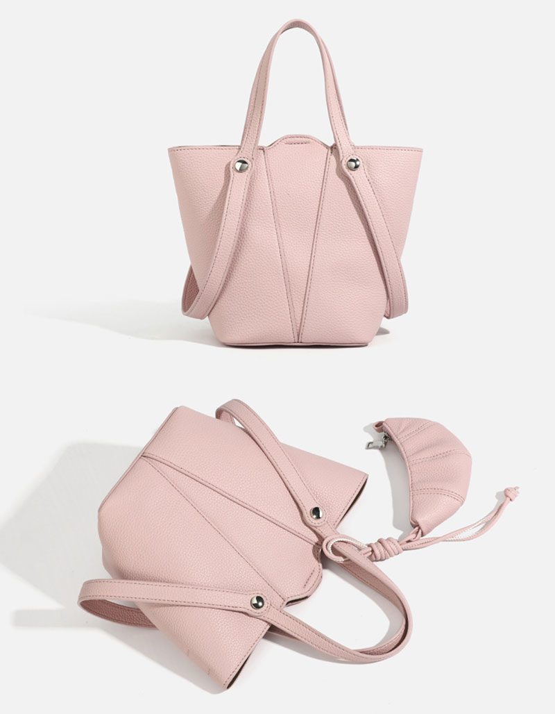 Stylish PU Leather Bucket Bag for Women - Trendy Purse