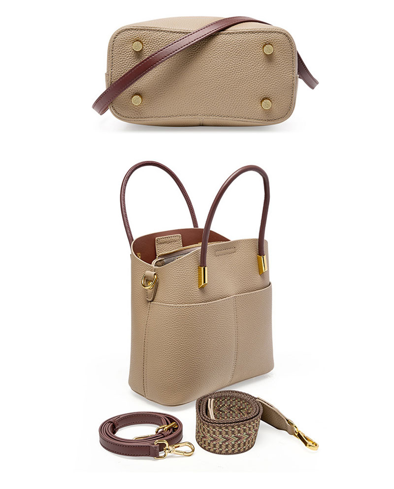 Elegant Designer Genuine Leather Purse Ladies Handbags with Shoulder Straps