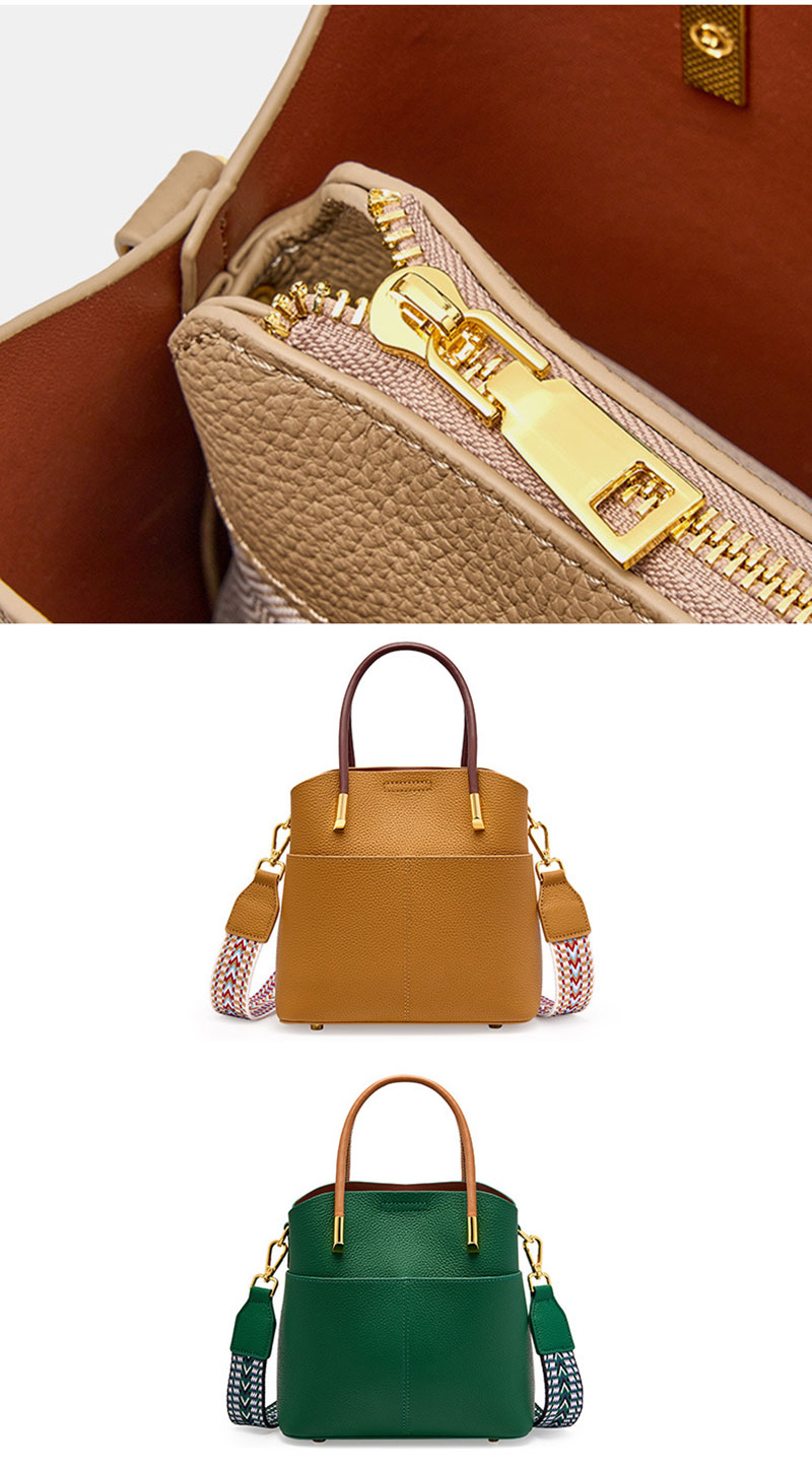 Elegant Designer Genuine Leather Purse Ladies Handbags with Shoulder Straps