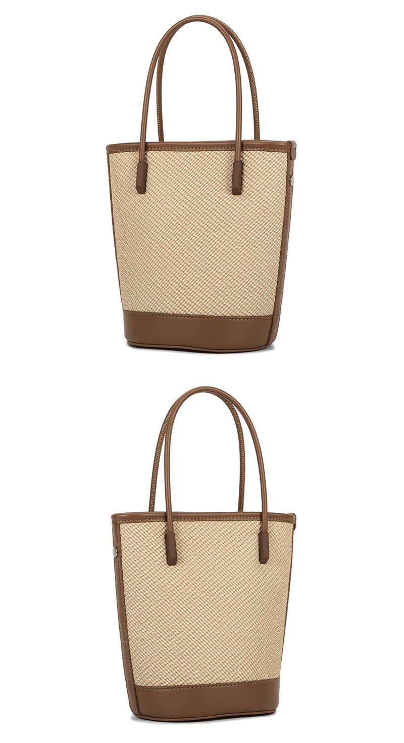 Wholesale Good Quality Leather Bucket Tote Bag for Women with Shoulder Strap