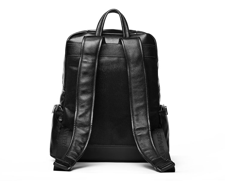Good quality low price full grain leather laptop backpack for men