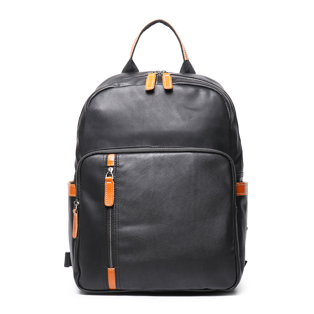 Fashion Design Good Quality Genuine Cow Leather Laptop Backpack for Men