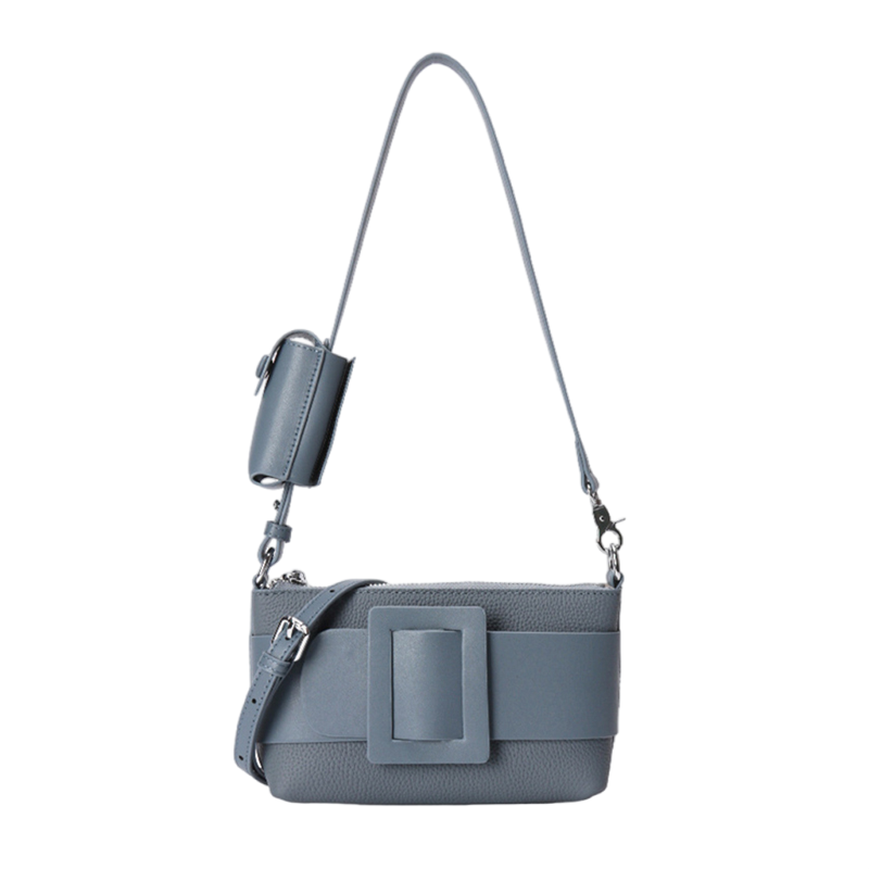 Stylish Leather Shoulder Bag for Women with Lipstick Compartment
