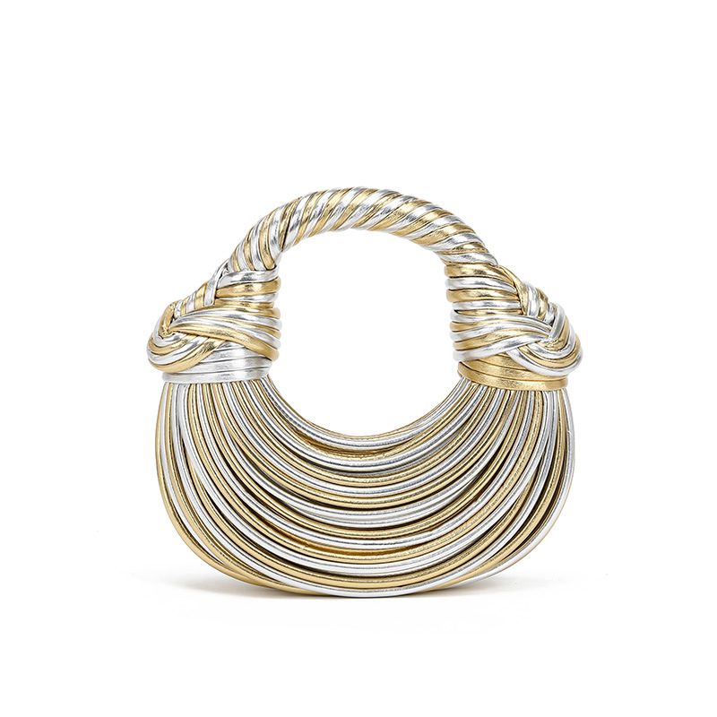 Elegant Customizable Gold PU Handbag for Trendy Women