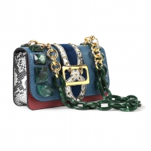 New design fashionable python pattern leather ladies handbag mini leather women purse