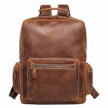 Premium Leather Durable Stylish Multifunctional Bag Laptop Backpack for Travel Work