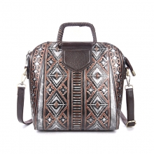 China manufacturer OEM vintage style genuine leather handbag women purse