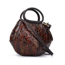 China manufacturer price special design vintage cow leather handbag leisure bag for ladies
