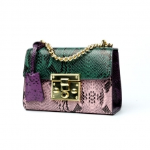 New arrivel fashion design good quality python pattern leather ladies handbag women purse