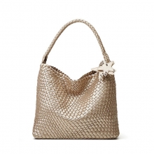 Stylish Handmade PU Woven Shoulder Bag for Trendy Women