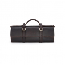 Customizable Premium Brown Leather Tool Bag with Strap