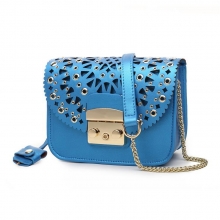 New arrival luxury brand mesh design genuine leather sling bags for women